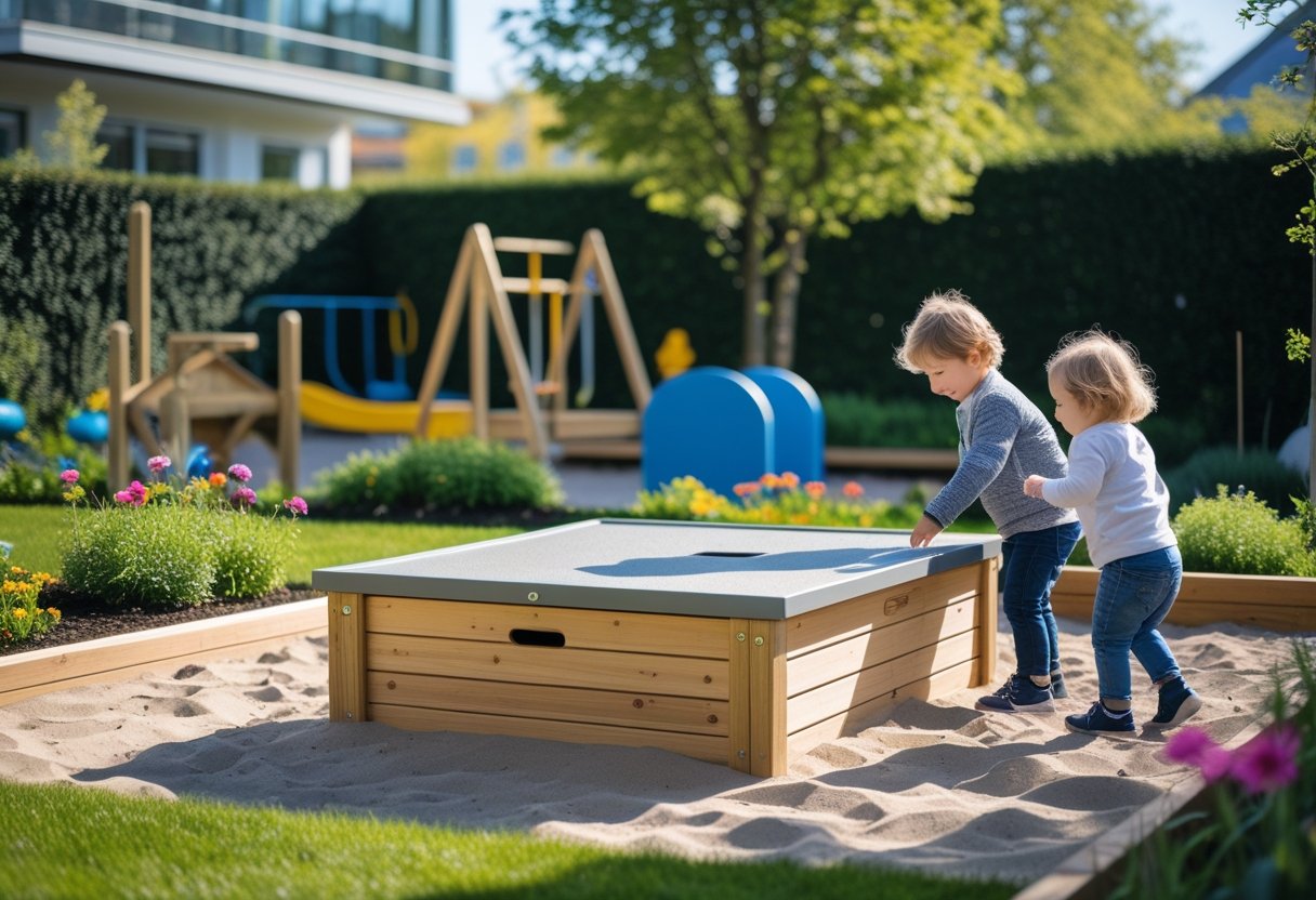 Saadan skaber du en boernevenlig have i Aarhus med en sandkasse med laag til haven